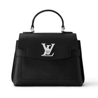 Louis Vuitton LockMe Ever Mini Handbag in Grained Calfskin M20997 Black