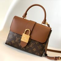 Louis Vuitton Locky BB Handbag in Monogram Canvas and Calfskin M44654 Brown