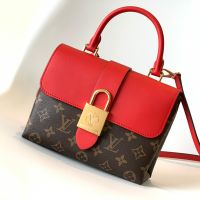 Louis Vuitton Locky BB Handbag in Monogram Canvas and Calfskin M44322 Red