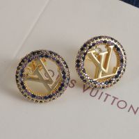 Louis Vuitton Louise Tresor Earrings in Metal with Crystals Gold