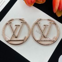 Louis Vuitton Louise Hoop GM Earrings in Metal Rose Gold