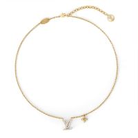 Louis Vuitton LV Iconic Necklace in Metal with Crystals M00596 Gold