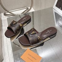 Louis Vuitton LV Mare Flat Slides Women Monogram Canvas with Monogram Flower Motif Brown