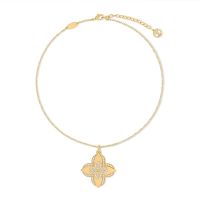 Louis Vuitton LV Medaillon Necklace in Metal with Crystals M02001 Gold