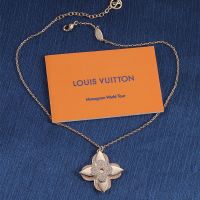 Louis Vuitton LV Medaillon Necklace in Metal with Crystals Rose Gold