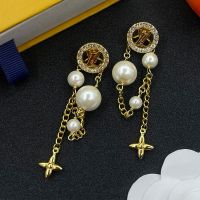 Louis Vuitton Midnight Pearl Earrings in Metal with Crystals Gold