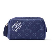 Louis Vuitton Mini Dopp Kit in Monogram Heritage Canvas M26872 Blue