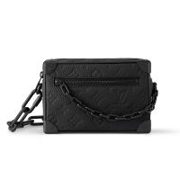 Louis Vuitton Mini Soft Trunk Bag in Monogram Taurillon Leather M55702 Black