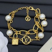 Louis Vuitton LV Mix Chains Bracelet in Metal Gold