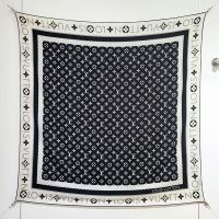 Louis Vuitton Monogram Infinity Shawl in Wool and Silk Black