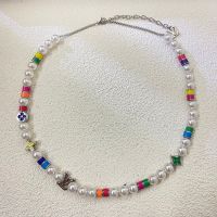 Louis Vuitton Monogram Pearl Party Necklace in Metal Silver