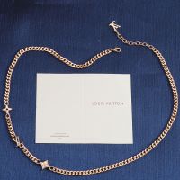 Louis Vuitton Monogram Row Necklace in Metal Rose Gold