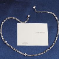 Louis Vuitton Monogram Row Necklace in Metal Silver