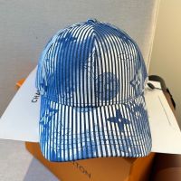 Louis Vuitton Monogram Stripes Baseball Cap in Cotton Blue