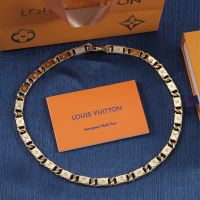 Louis Vuitton Monogram Tied Up Necklace in Metal Gold