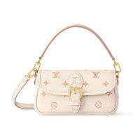 Louis Vuitton Diane Nano Handbag in Iconic Monogram Empreinte Leather M13642 Beige/Pink