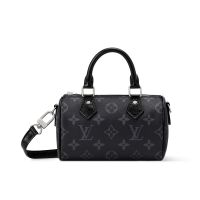 Louis Vuitton Speedy Nano Boston Bag in Monogram Eclipse Canvas M26573 Black