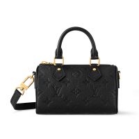 Louis Vuitton Speedy Nano Boston Bag in Monogram Empreinte Leather M82450 Black