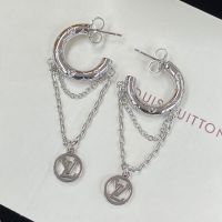 Louis Vuitton Nanogram Mini Hoop Earrings in Metal Silver