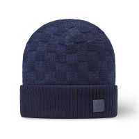 Louis Vuitton Neo Petit Damier Beanie in Wool M77982 Navy Blue
