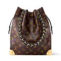 Louis Vuitton Noe Trunk Bucket Bag in Monogram Canvas M28515 Brown