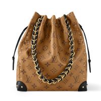 Louis Vuitton Noe Trunk PM Bucket Bag in Monogram Reverse Canvas M13324 Brown