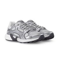 Louis Vuitton LV Olympia Sneakers Unisex Metallic Synthetic Leather and Mesh 1AHOI1 Silver