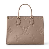 Louis Vuitton OnTheGo MM Tote in Monogram Empreinte Embossed Grained Leather M45607 Grey