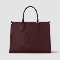 Louis Vuitton OnTheGo MM Tote in Monogram Empreinte Embossed Grained Leather M46601 Maroon