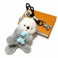Louis Vuitton Cute Sea Otter Bag Charm in Fur Grey