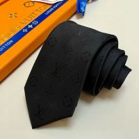 Louis Vuitton Oversize Monogram Shades Tie in Silk Black