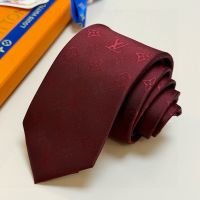 Louis Vuitton Oversize Monogram Shades Tie in Silk Red