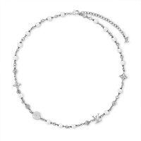Louis Vuitton LV Pearls Necklace in Metal M02448 Silver