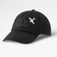 Louis Vuitton LV Plane Baseball Cap in Cotton M5012M Black
