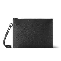 Louis Vuitton To-Go Pochette in Monogram Shadow Leather M81570 Black