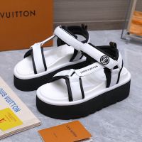 Louis Vuitton Pool Pillow Platform Comfort Sandals Unisex Calf Leather White