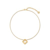 Louis Vuitton Puffygram Necklace in Metal M02438 Gold