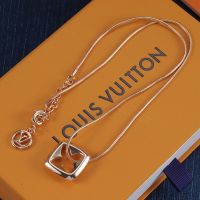 Louis Vuitton Puffygram Necklace in Metal Rose Gold