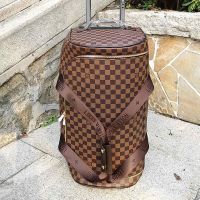 Louis Vuitton Rolling Duffel 55 In Damier Graphite Canvas Brown