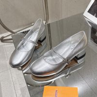 Louis Vuitton Romy Pumps 35mm Women Calf Leather Silver