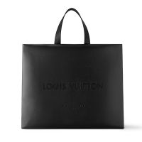 Louis Vuitton Shopper Tote MM in Louis Vuitton Signature Leather M13979 Black