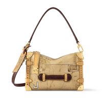 Louis Vuitton Side Trunk MM Handbag in Canvas and Cowhide Leather M12480 Beige