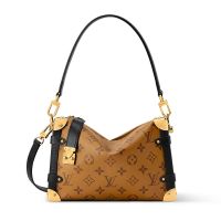 Louis Vuitton Side Trunk MM Handbag in Monogram Reverse Canvas M27101 Brown