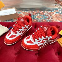 Louis Vuitton LV Skate Sneakers Unisex Mix Of Materials 1AARS6 Red