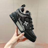 Louis Vuitton LV Skate Sneakers Unisex Monogram Denim and Mesh Black