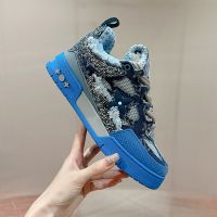 Louis Vuitton LV Skate Sneakers Unisex Monogram Denim and Mesh Blue