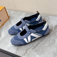 Louis Vuitton LV Sneakerina Mary Jane Women Satin and Suede Blue