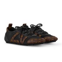 Louis Vuitton LV Sneakerina Sneakers Women Satin and Monogram Canvas 1AHNDI Black