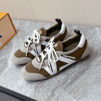 Louis Vuitton LV Sneakerina Sneakers Women Satin and Suede Khaki