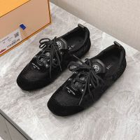 Louis Vuitton LV Sneakerina Sneakers Women Sequins and Suede Black